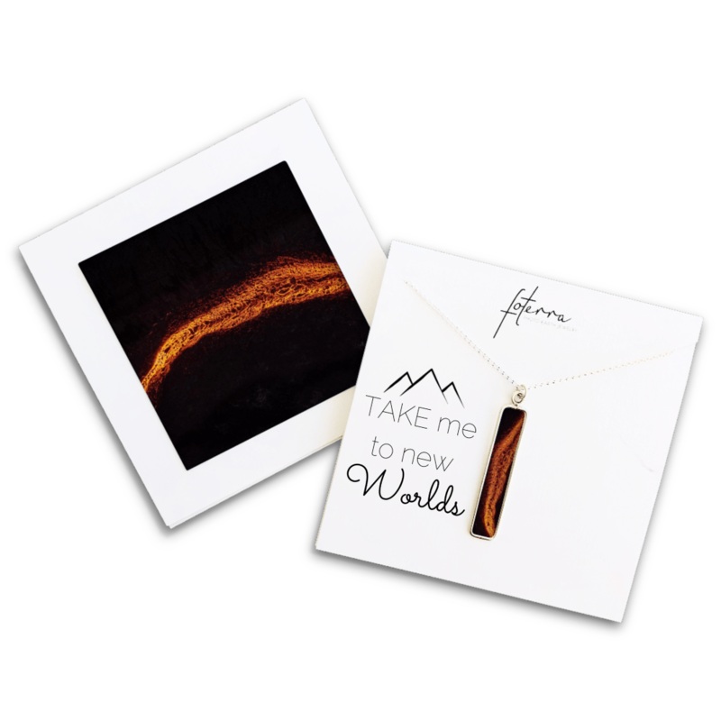 Lava Flow Vertical Bar Necklace