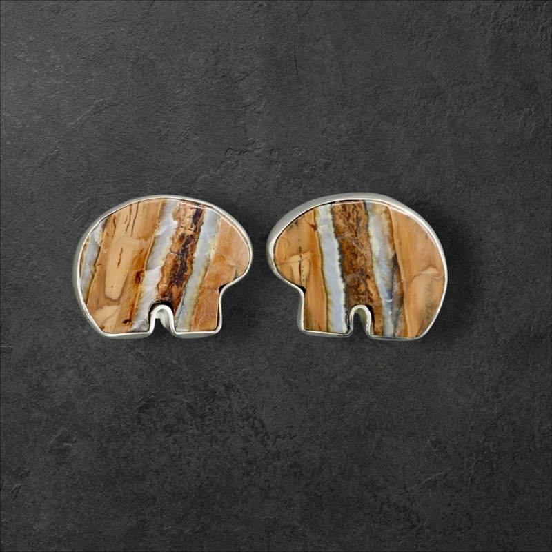 Mammoth Tooth Bear Post Earrings