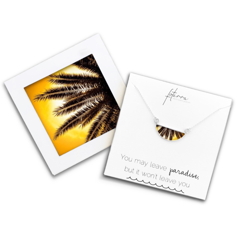 Palm Tree Semi Circle Necklace