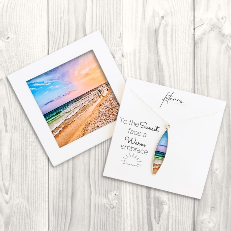 SK Surf Necklace Sunset Face