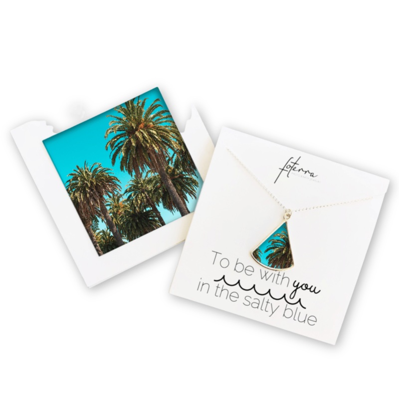 California Palm Small Fan Necklace