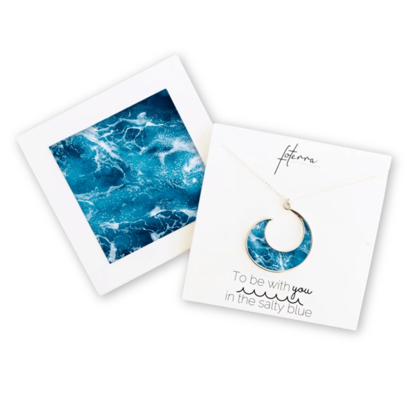 Deep Blue Wave Necklace