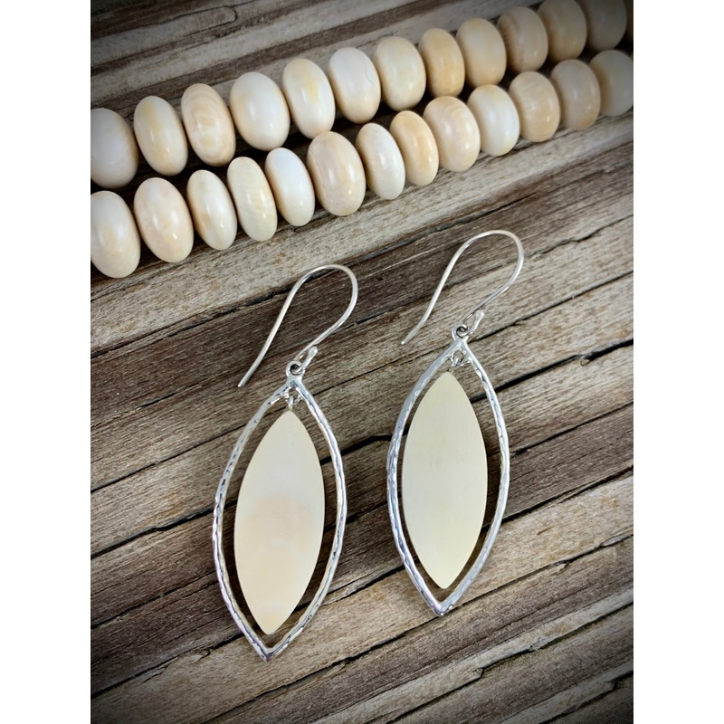 Ivory Tundra Marquise Earrings