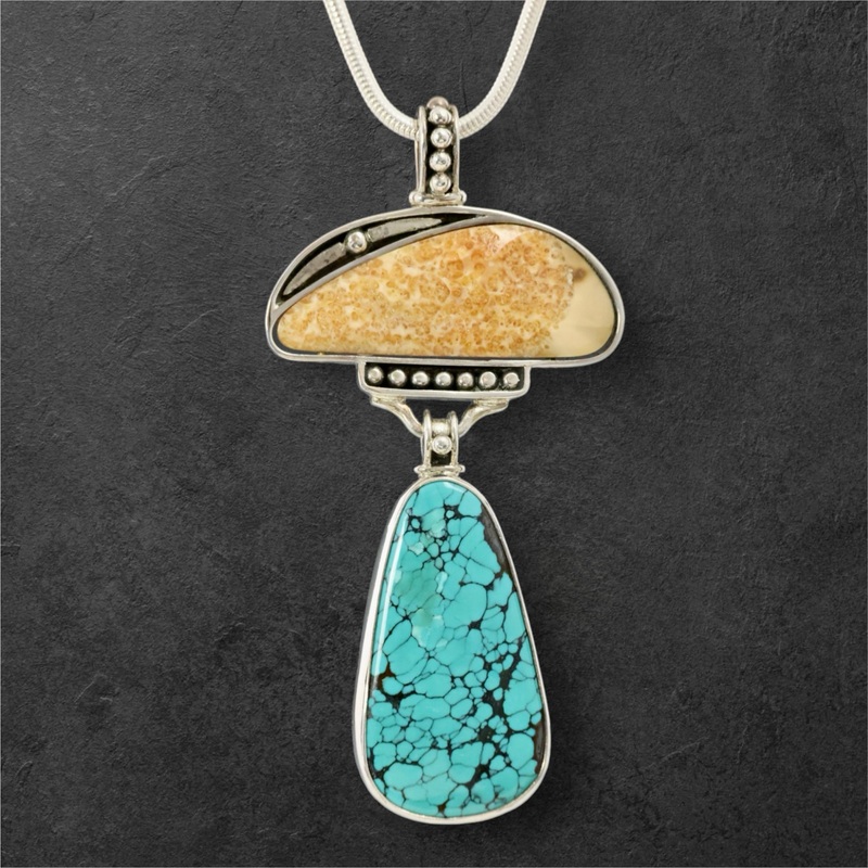 Ivory & Turquoise Pendant