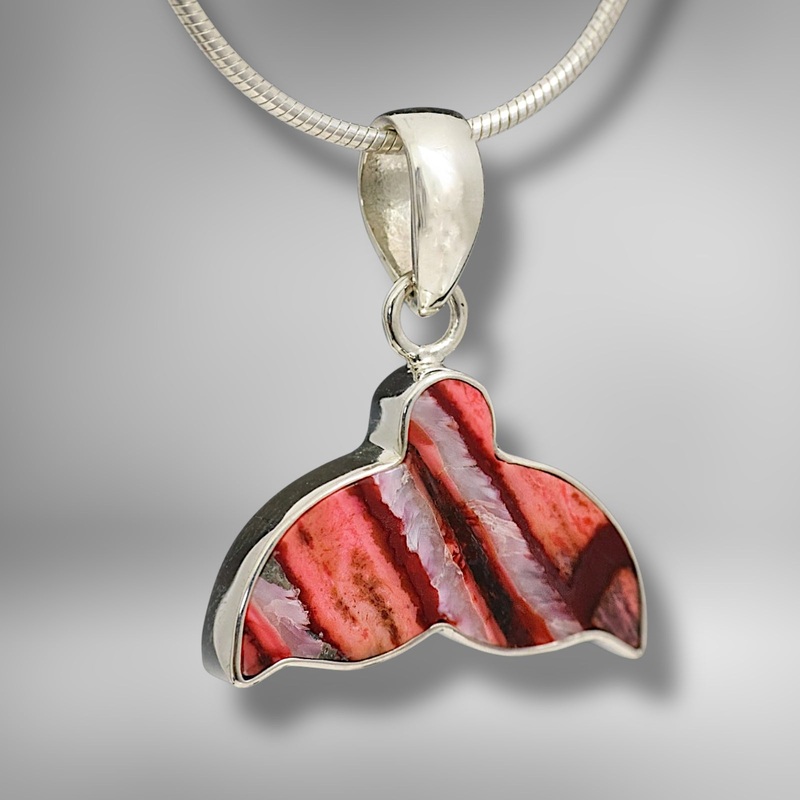 Mammoth Tooth Whale Tail Pendant