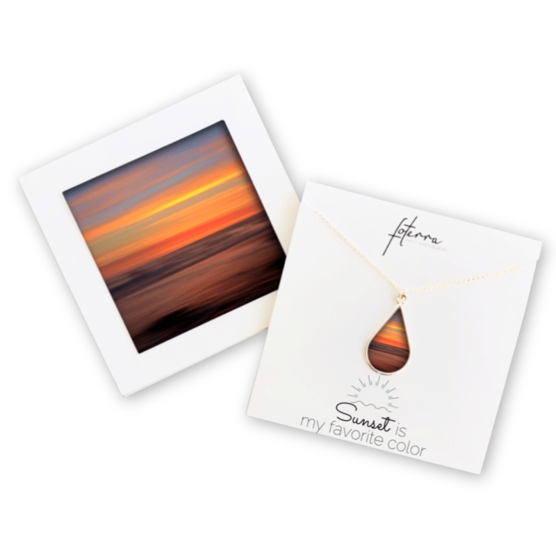 Santa Cruz Sunset Teardrop Necklace