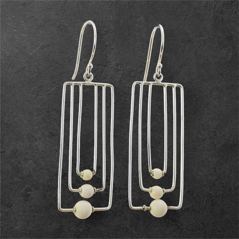 Triple Rectangle Earrings