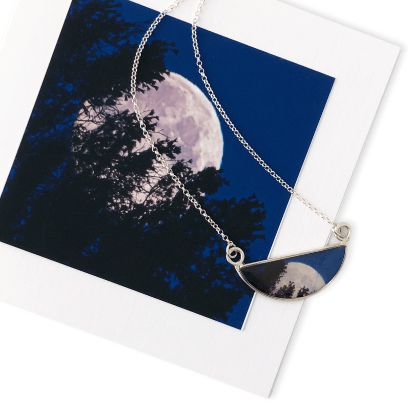 Full Moon Crescent Necklace