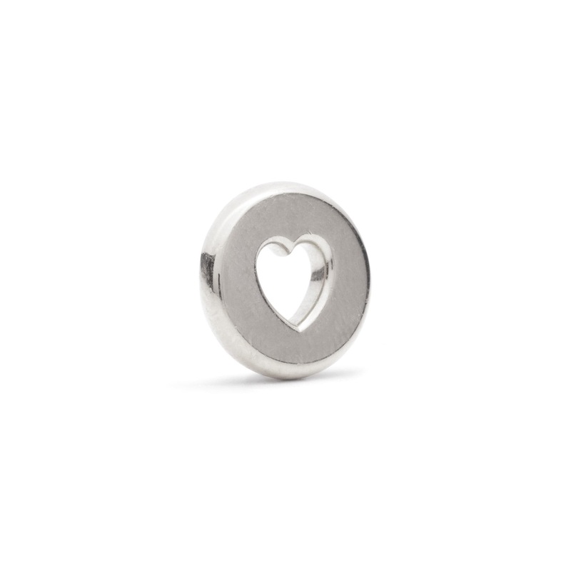 Love : Large White Gold Heart Beat