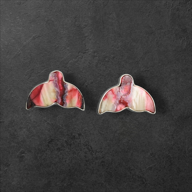 Mammoth Tooth Whale Tail Earrings