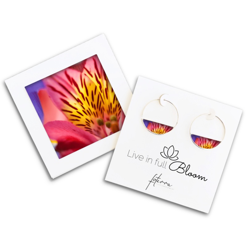 Tiger Lily Semi Circle Earrings
