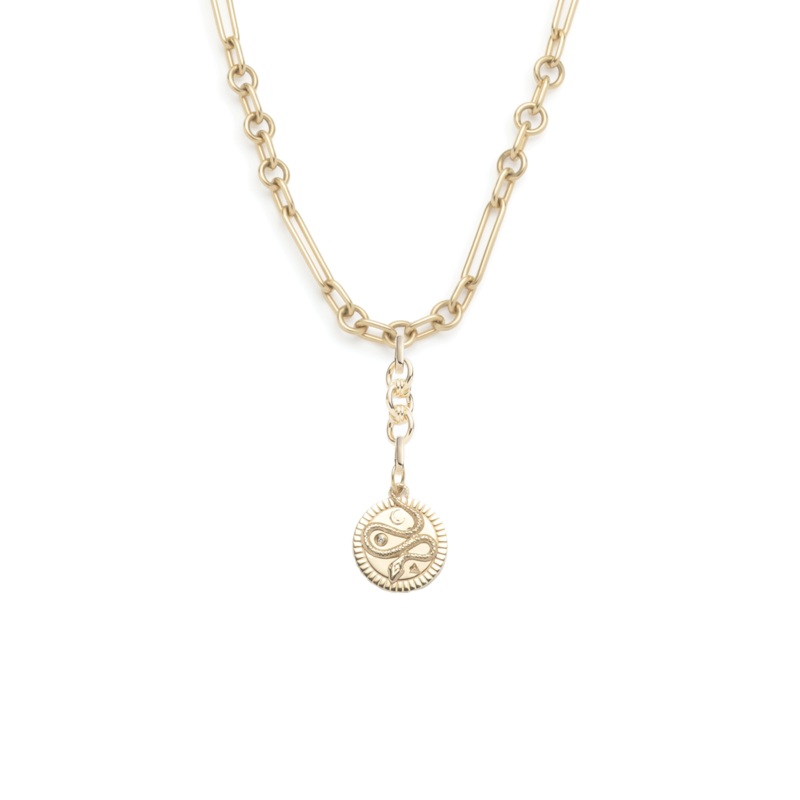 Wholeness : Small Mixed Clip with Small Knot Extension Chain Necklace
