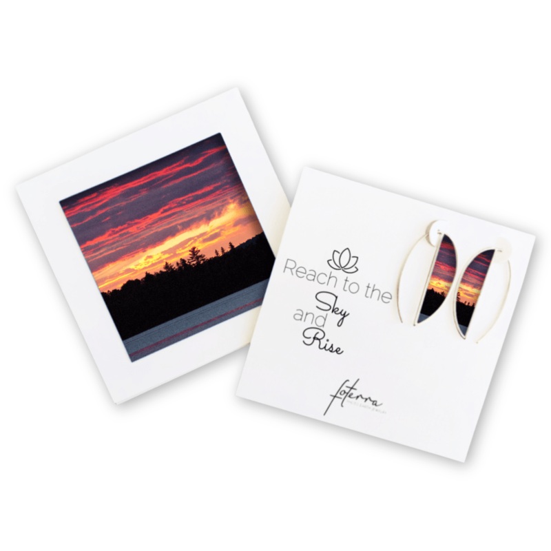 Northern Maine Sunset Crescent Earrings