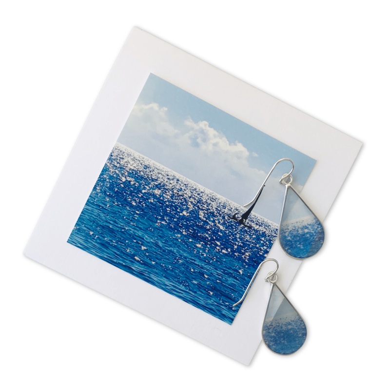 Shining Sea Small Teardrop Earrings