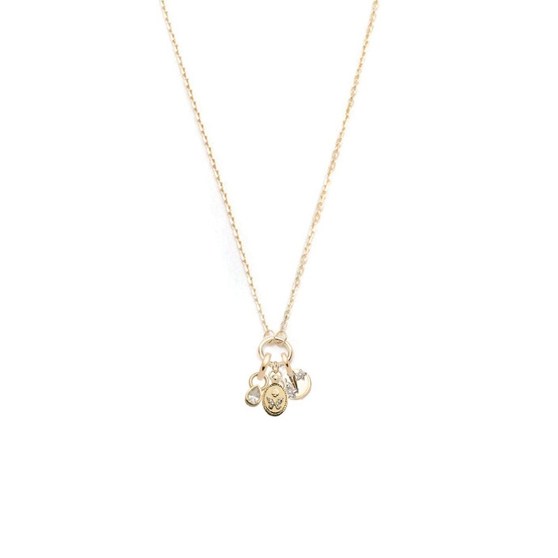Reverie, Resilience, & Pear : Diamond Fine Belcher Stationary Necklace