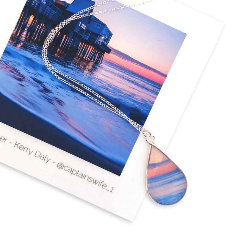 Sunset Pier Small Teardrop Necklace