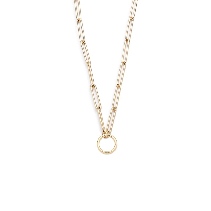 Extended Clip Open Chain : in Yellow Gold 22″