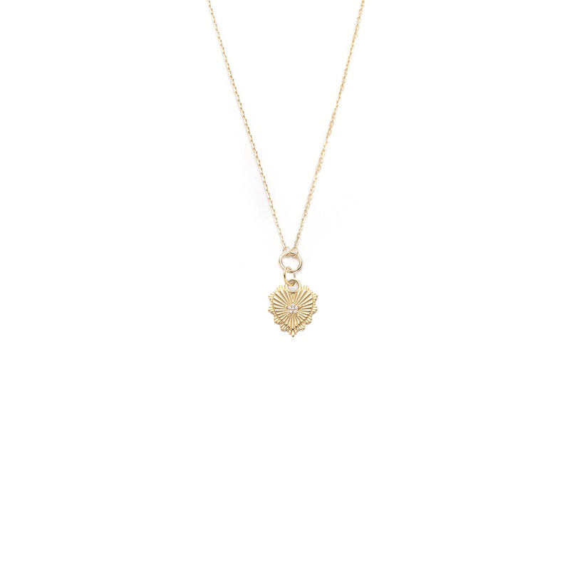 Miniature Heart Pave Symbol – Love: Drop Necklace
