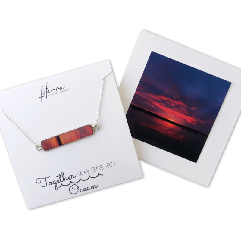 Ocean Sunset Bar Necklace