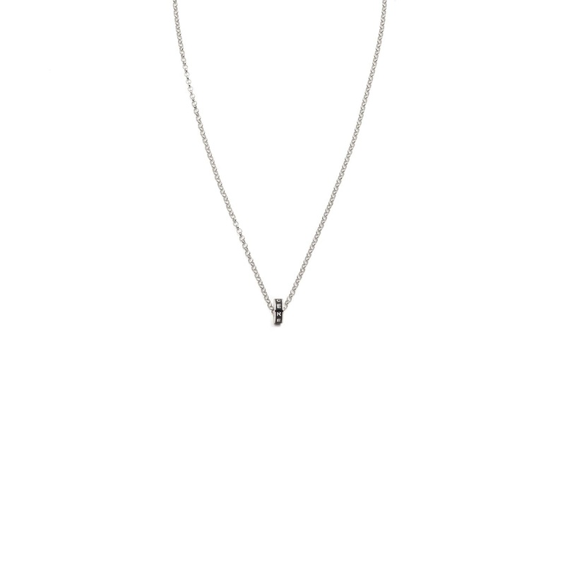 Resilience : Heart Beat Fine Belcher Chain Necklace White Gold