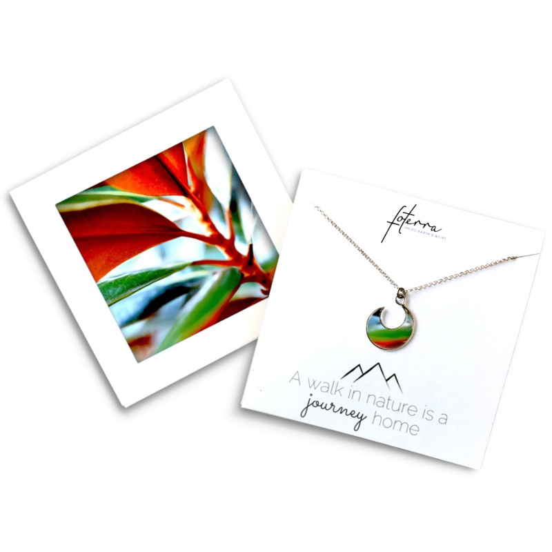 Ti Leaf Mini Crescent Necklace