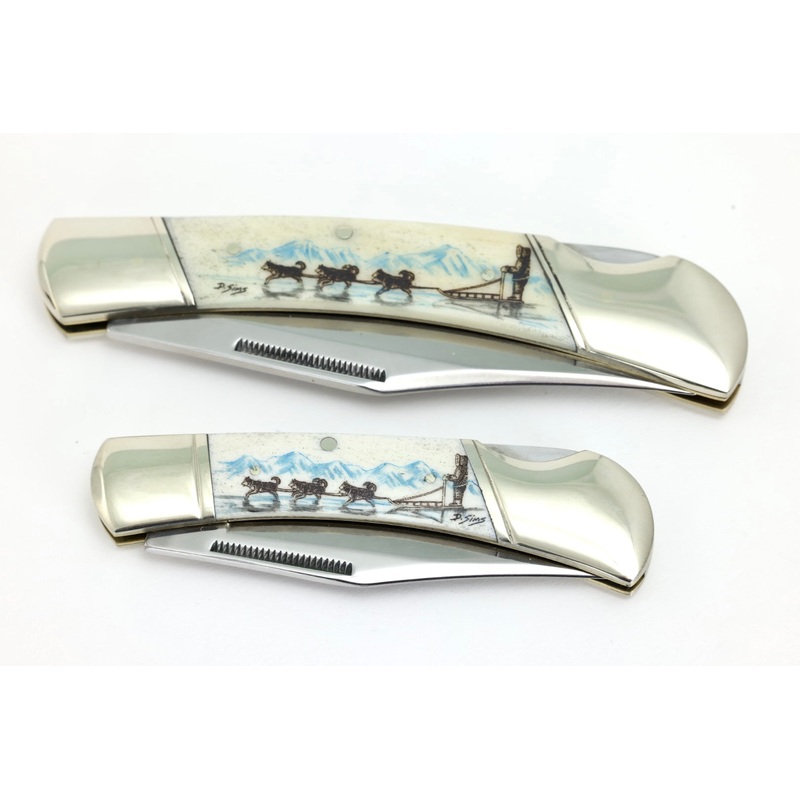 Color Scrimshaw – Dog Sled