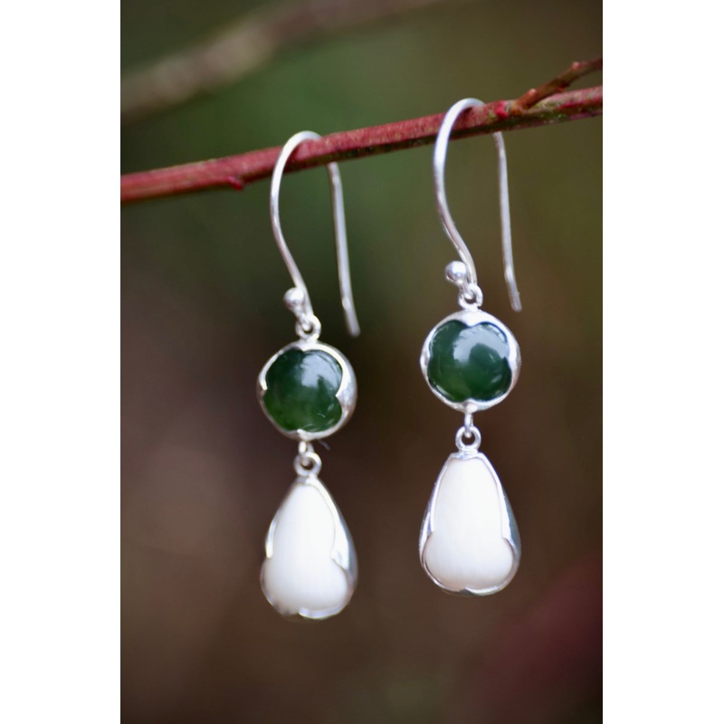 Ivory & Jade Earrings