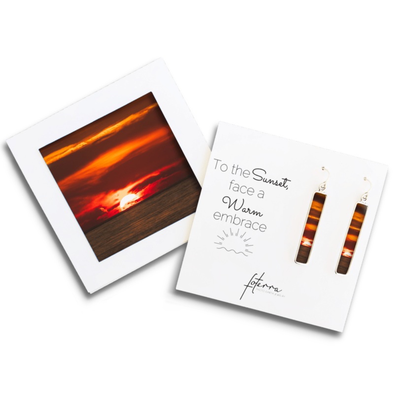 Red Horizon Earrings