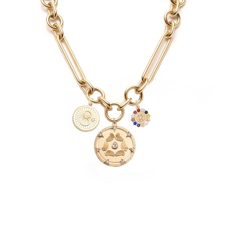 Reverie, Karma & Inner Light : Oversized Mixed Clip Necklace