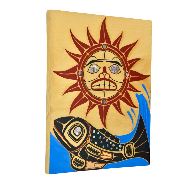 Salmon & Sun Wall Plaque