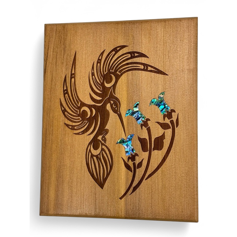 Hummingbird Cedar Plaque