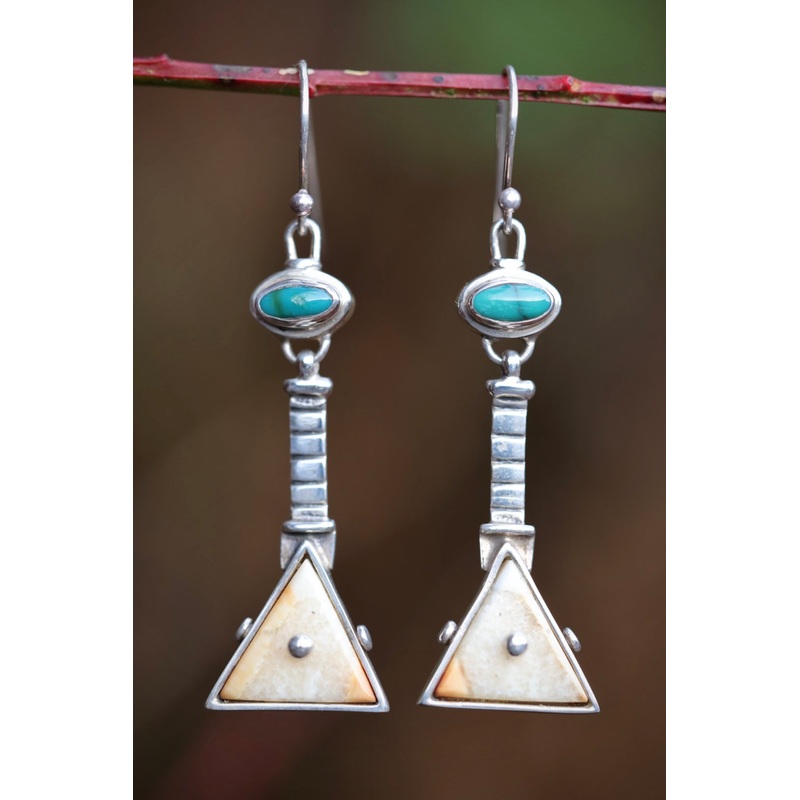 Ivory & Turquoise Earrings