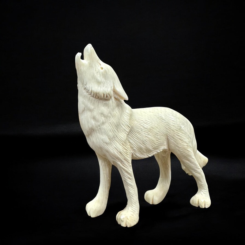 Ivory Wolf Carving