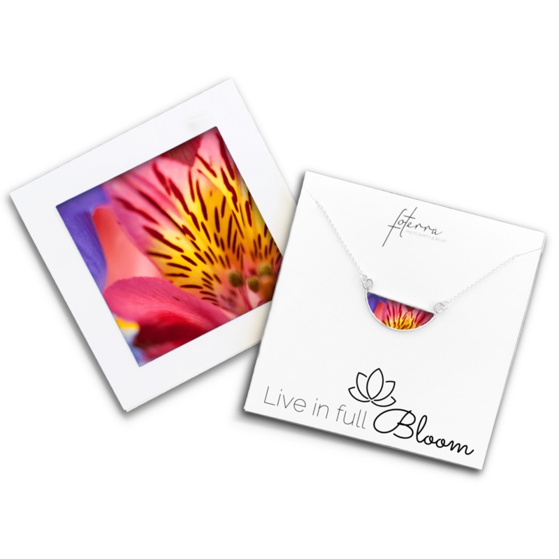 Tiger Lily Semi Circle Necklace