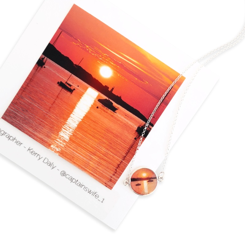 Harbor Sunset Small Circle Necklace