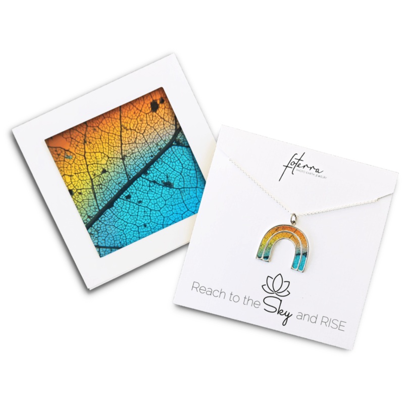 Rainbow Leaf Necklace – Sale