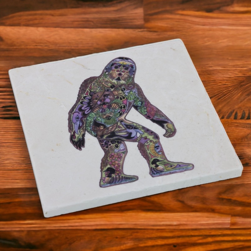 Sasquatch Marble Trivet or Coaster