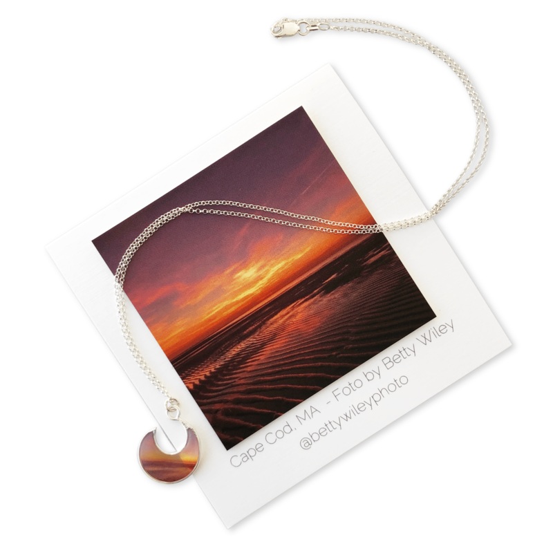 Low Tide Sunset Mini Crescent Necklace