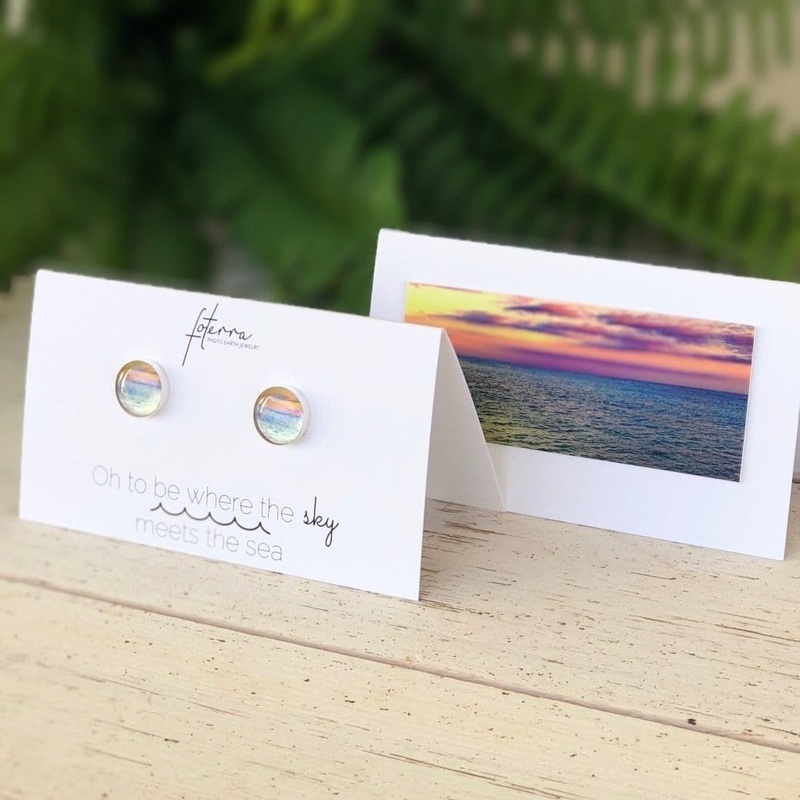 Oh To Be Where the Sky Meets the Sea – Stud Earrings