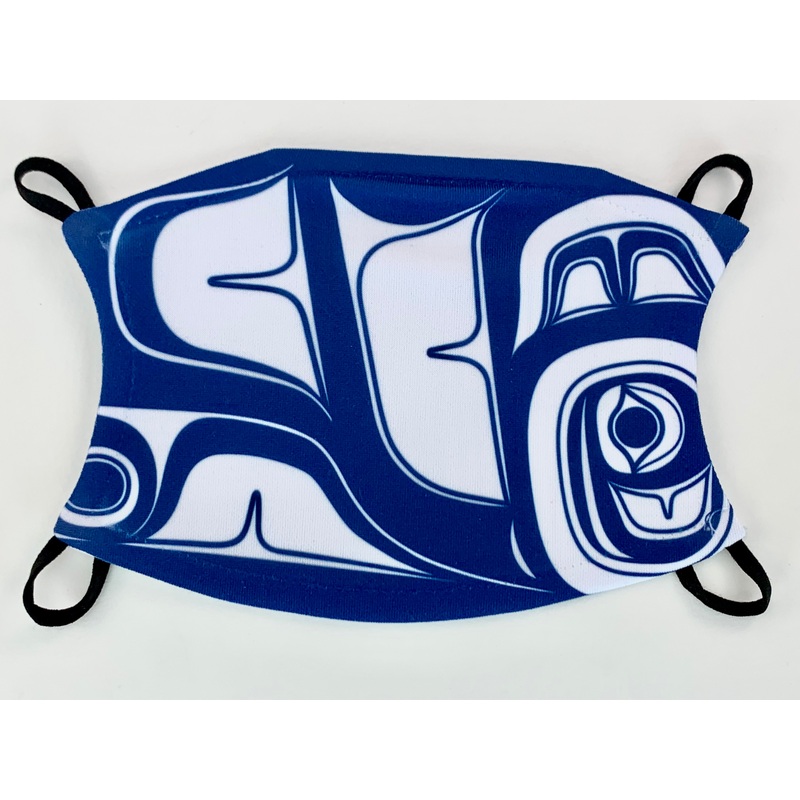 Blue Abstract Face Mask