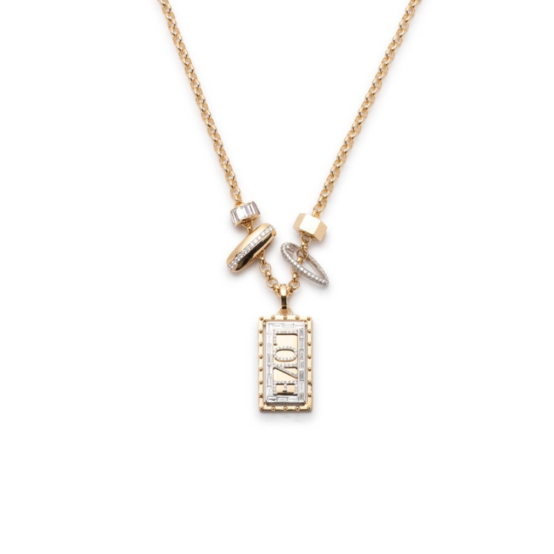 Lovestruck : Custom Medium Pierced Diamond Belcher Necklace Story