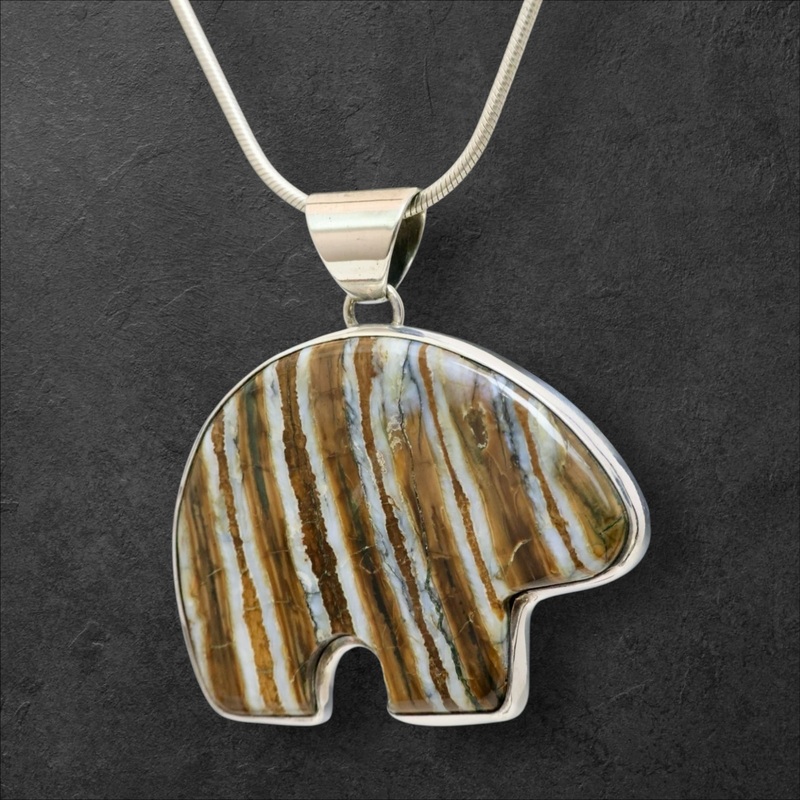 Mammoth Tooth Bear Pendant