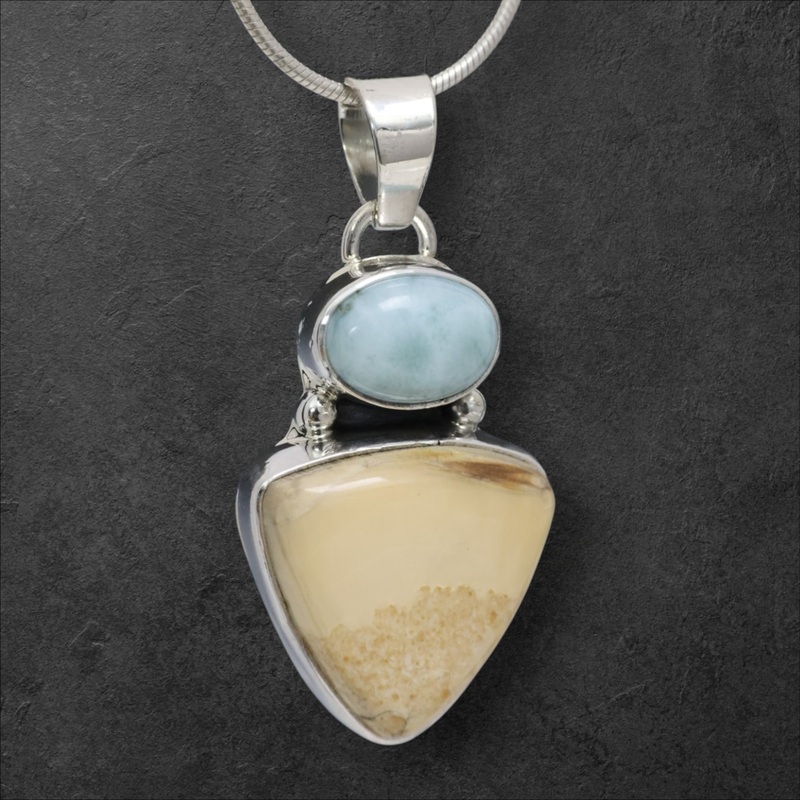Ivory & Larimar Pendant