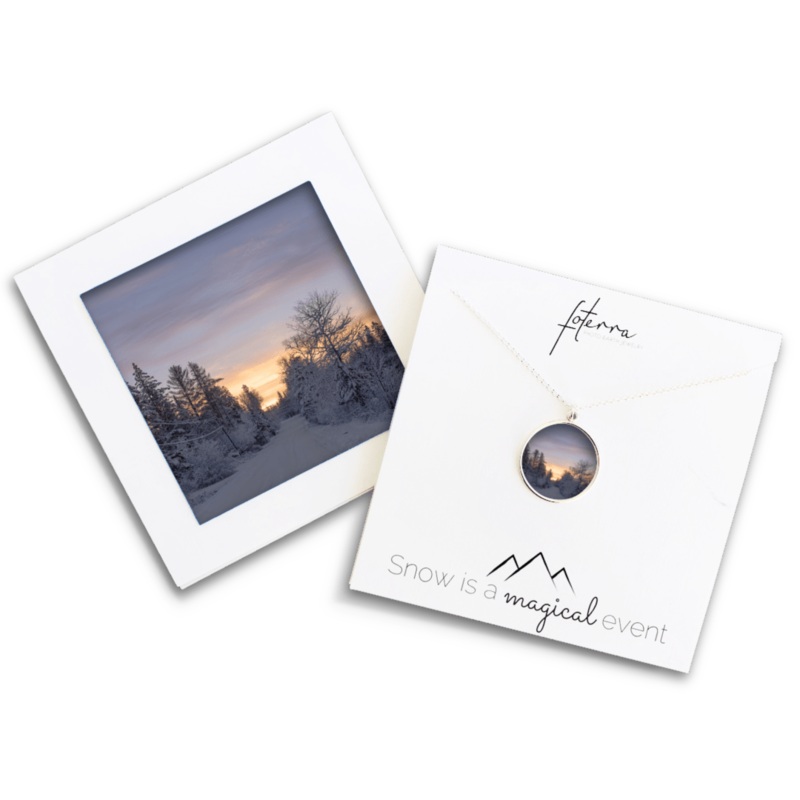 Maine Winter Circle Necklace