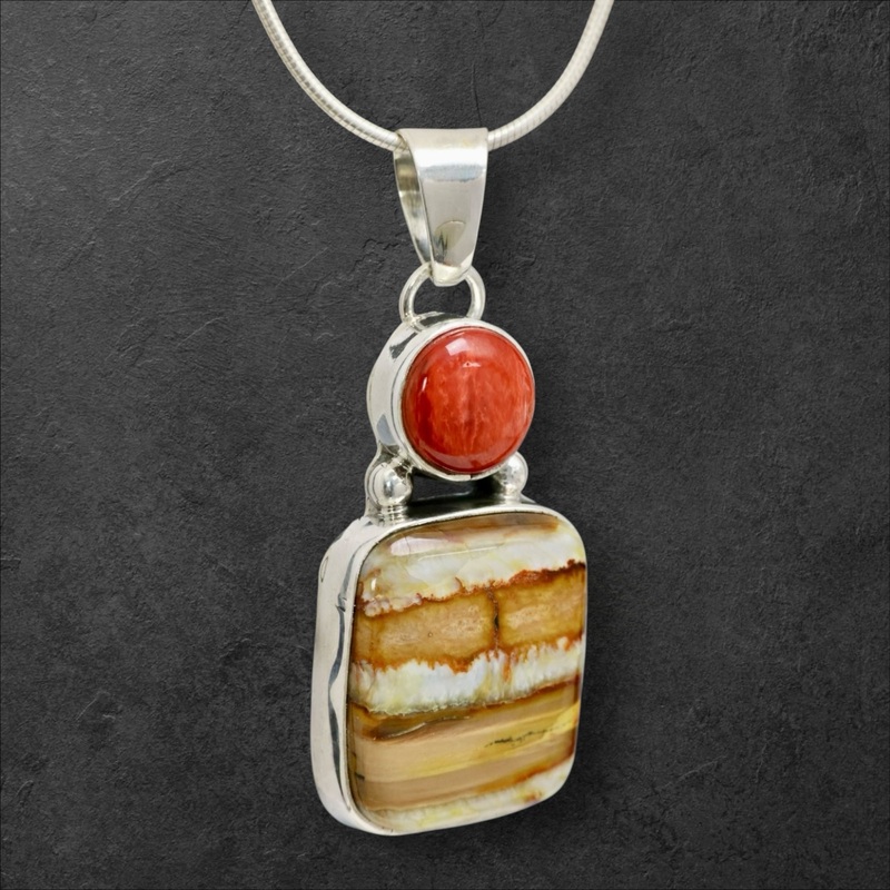 Mammoth Tooth & Spiny Oyster Pendant