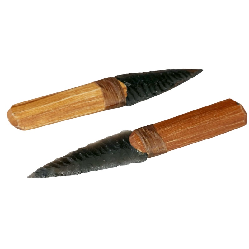 Wood & Obsidian Knife