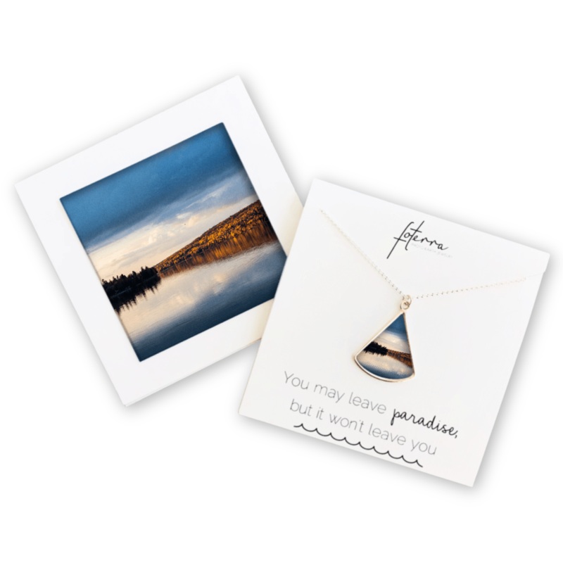 Maine Lake Fan Necklace