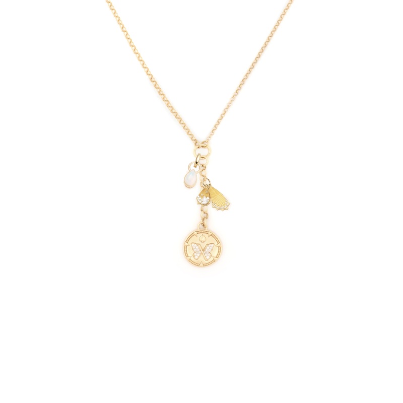 Reverie, Wings & Forever & Always a Pair : Small Mixed Belcher Extension Chain Necklace