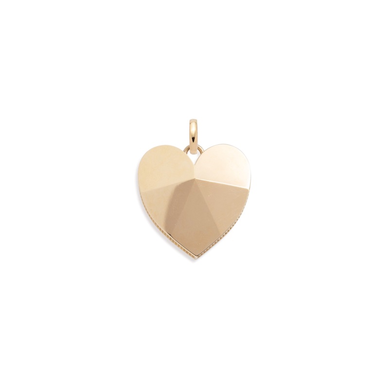 True Love :  Faceted Heart Pendant with Annex Link