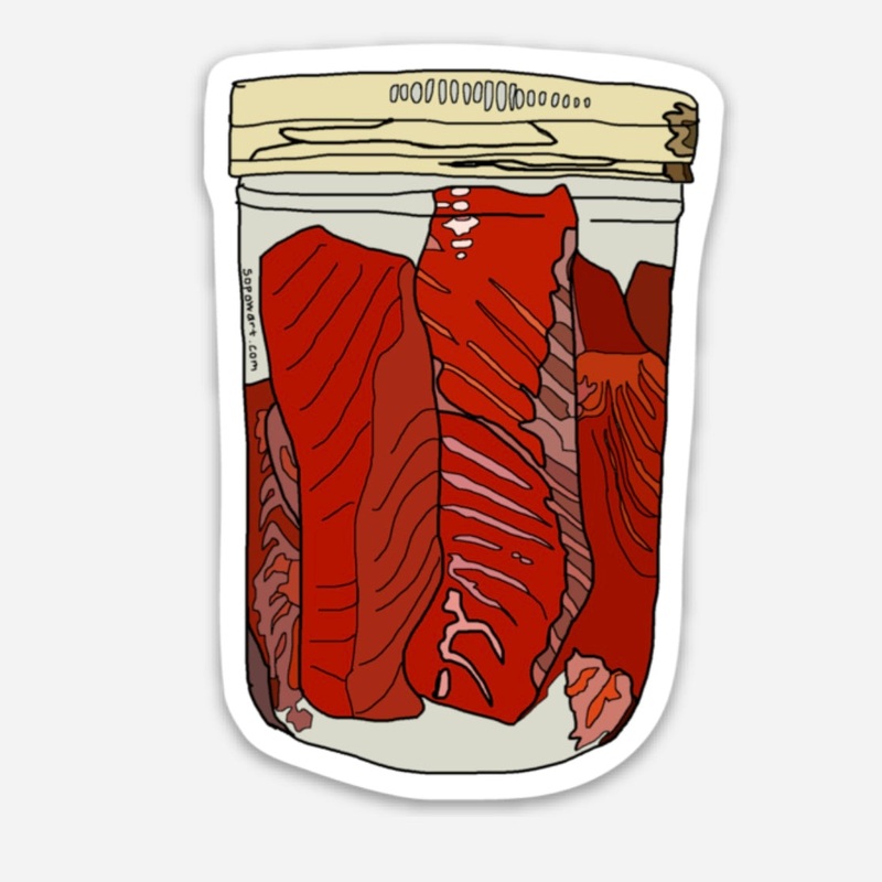 Jarred Fish Sticker